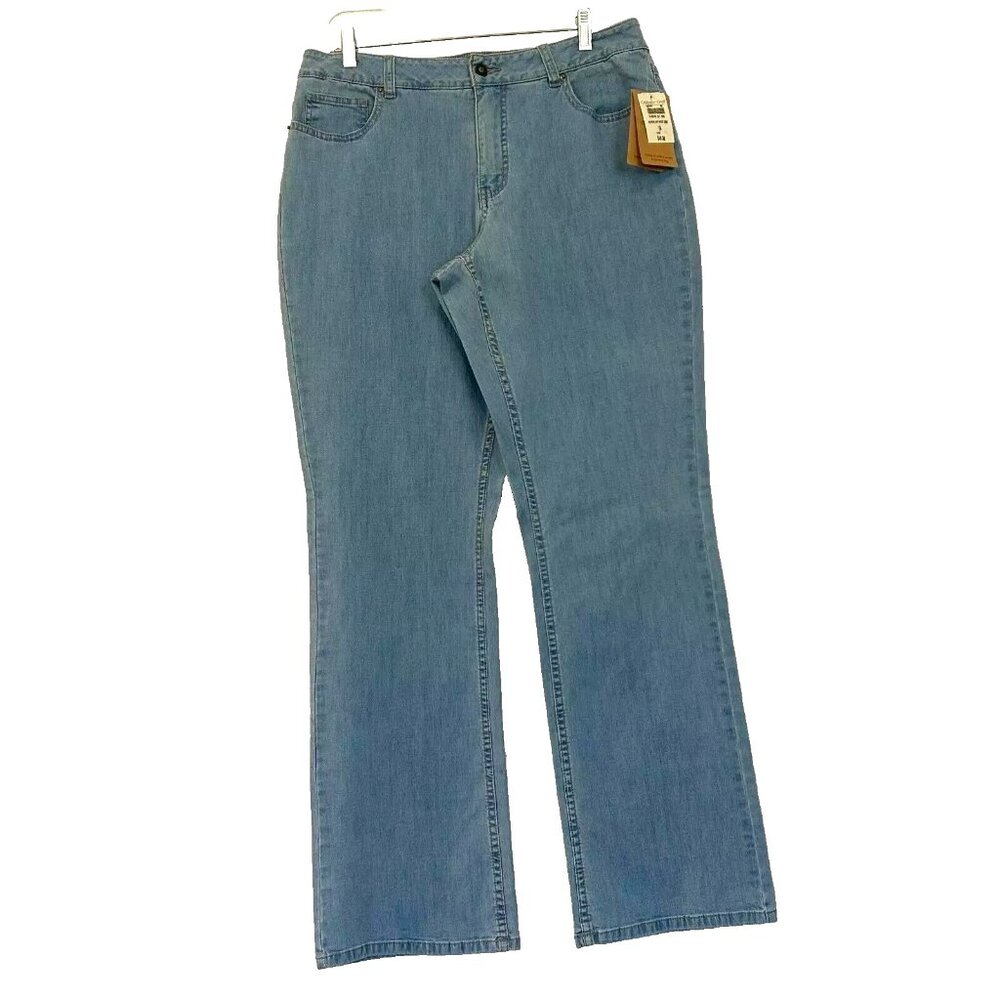 Coldwater Creek Natural Waist Boot Cut Lightwash Jean plus size 16 NWT